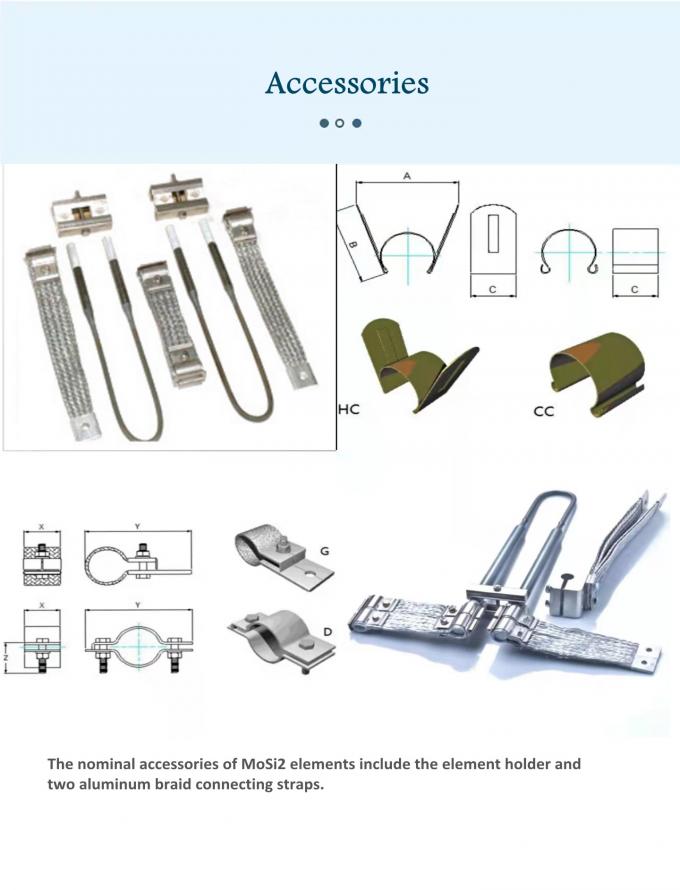 1800c U Type Mosi2 Молибден дизилицидный нагревательный элемент для электрической печи 2