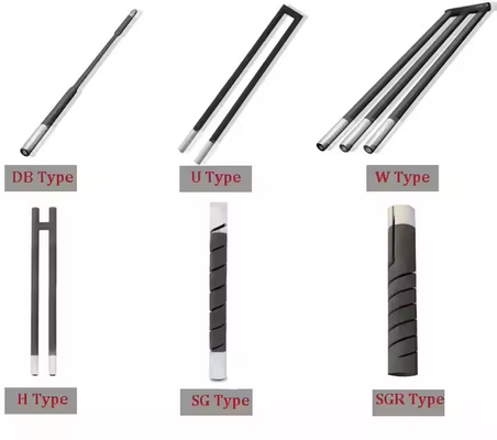 1400c U W Rod Shape Type Silicon Carbide Rod Heating Element для печи или печи