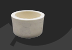 Cylindrical ceramic crucibles
